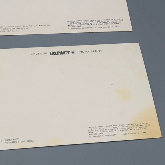 vintage set of 5 post cards San Fransico bridge pike place fish farmers READ - Picture 9 of 10